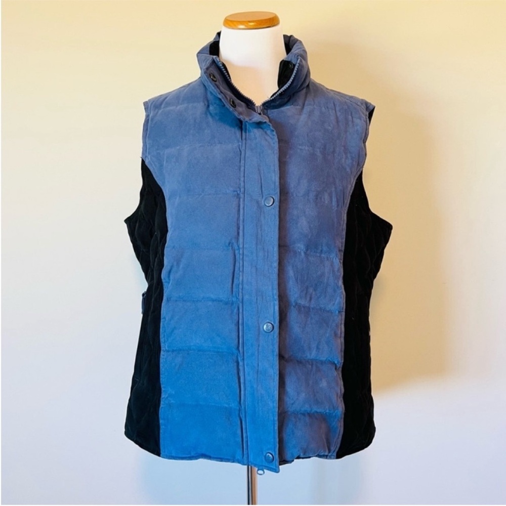 Outback Trading Blue and Black Puffer Vest